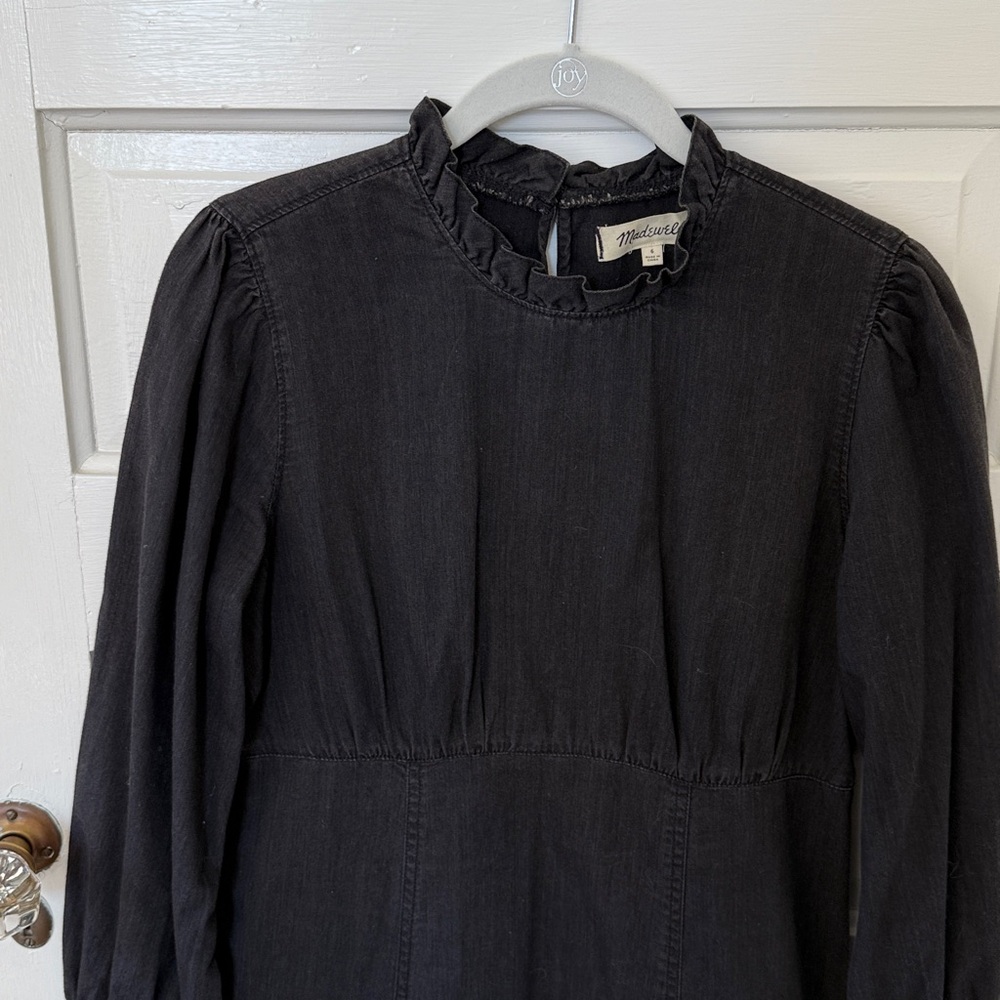 Madewell Black Denim Dress 6